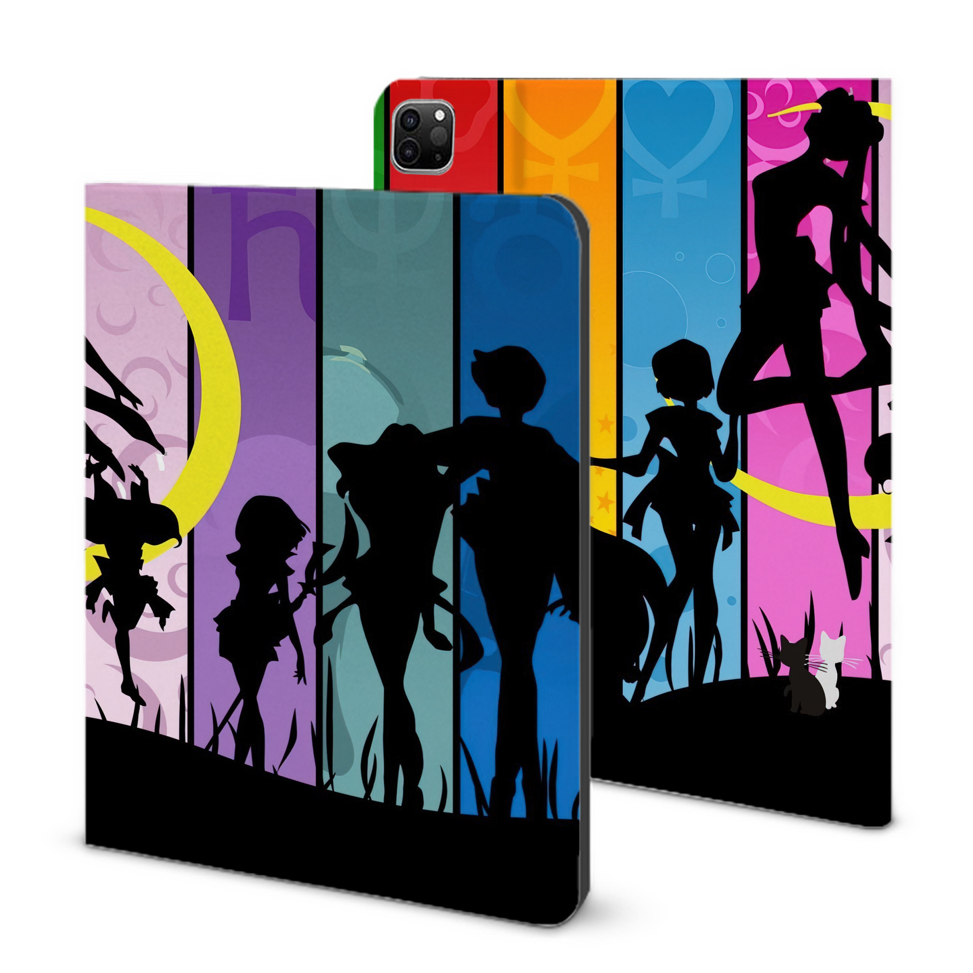 （画像用） 美少女戦士セーラームーン Sailor Moon IPad ケース ブック型 PUレザー TPU 耐衝撃 軽量 薄型 ペン収納なし 全面保護 IPad 各モデル対応